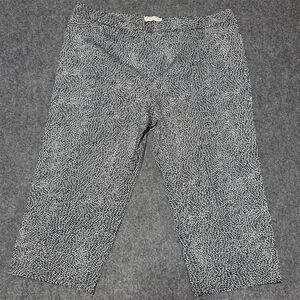 Coldwater Creek Women's Geometric Capri Pants Black Size 18
